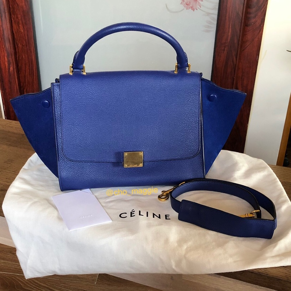 Celine Small Blue Trapeze Bag